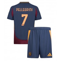 Camiseta AS Roma Lorenzo Pellegrini #7 Tercera Equipación para niños 2024-25 manga corta (+ pantalones cortos)